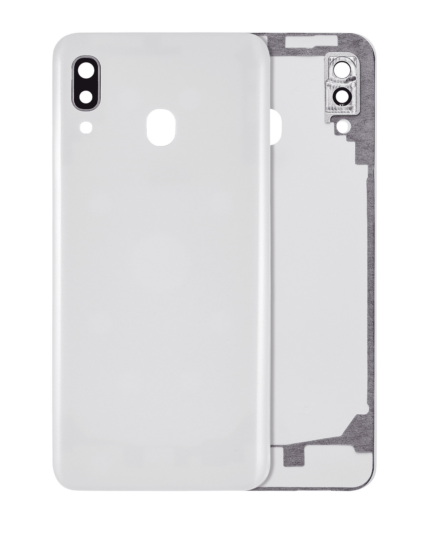 Back cover Glass With Camera Lens For Samsung Galaxy A20 (A205 / 2019) (Aftermarket Plus) (White)