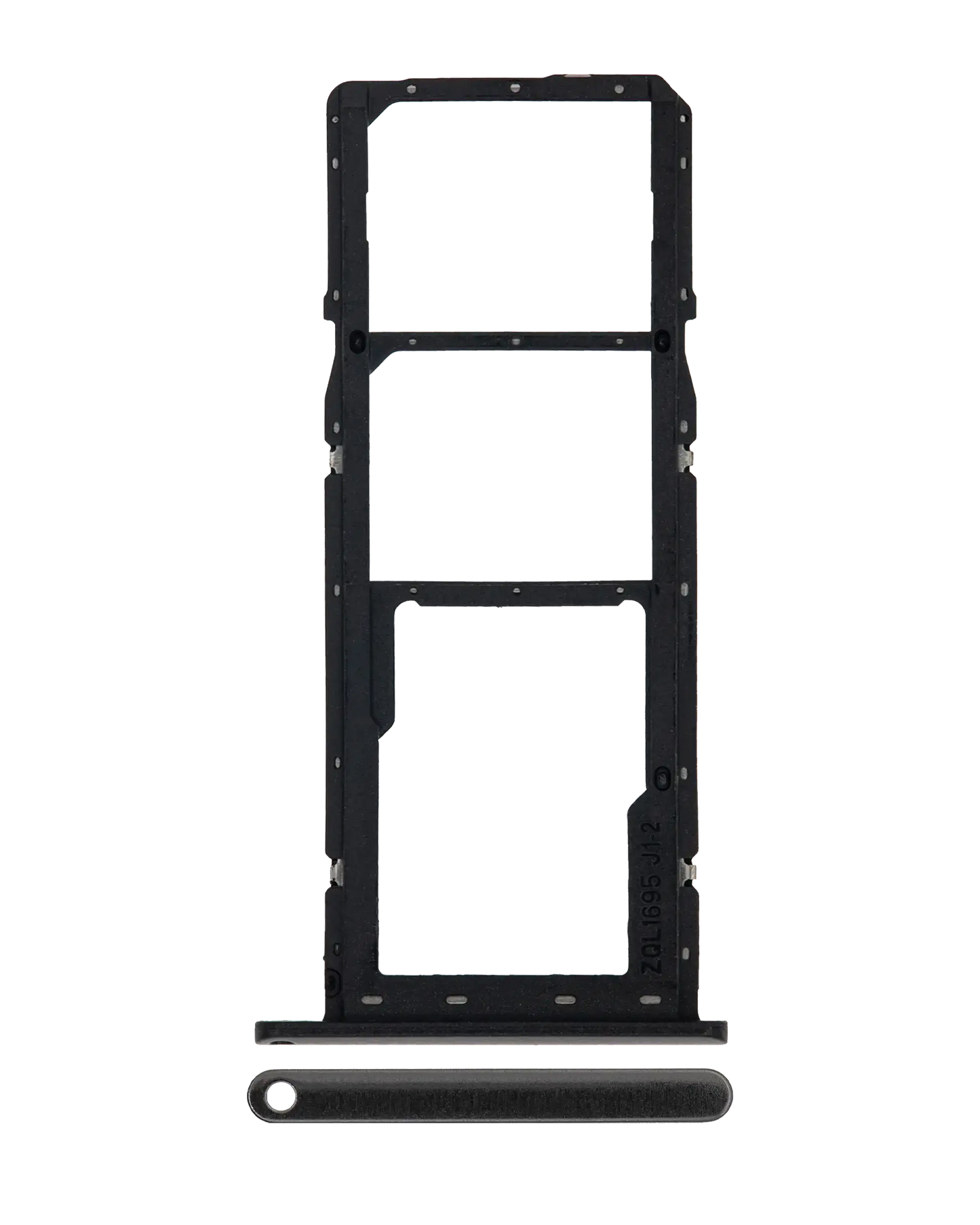 Dual Sim Card Tray For Samsung Galaxy A01 (A015 / 2020) (Black)