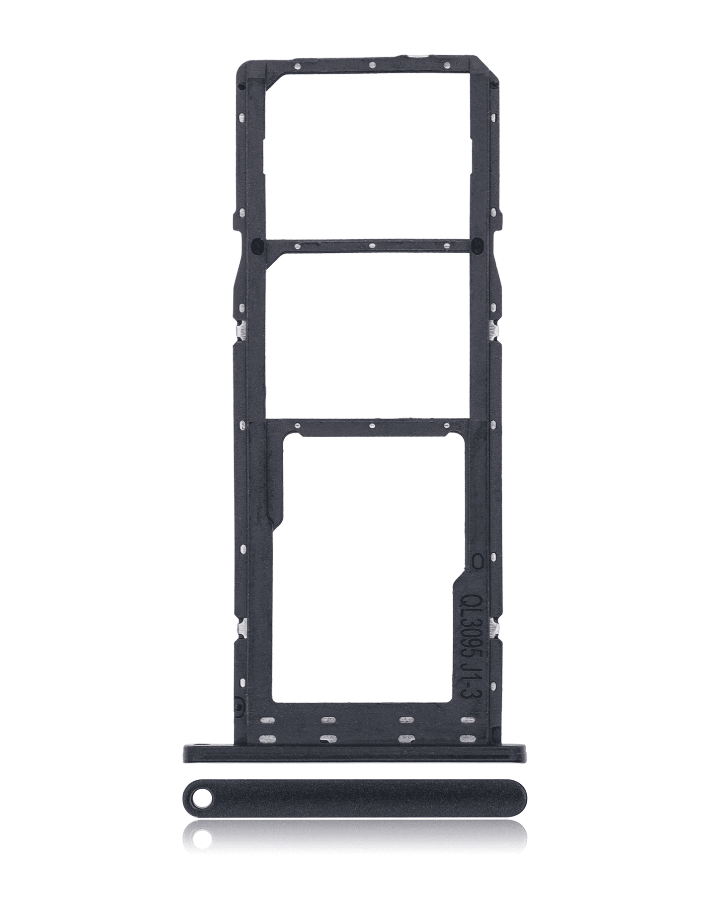 Dual Sim Card Tray For Samsung Galaxy A02S (A025 / 2020) / A03 (A035 / 2021) (Black)