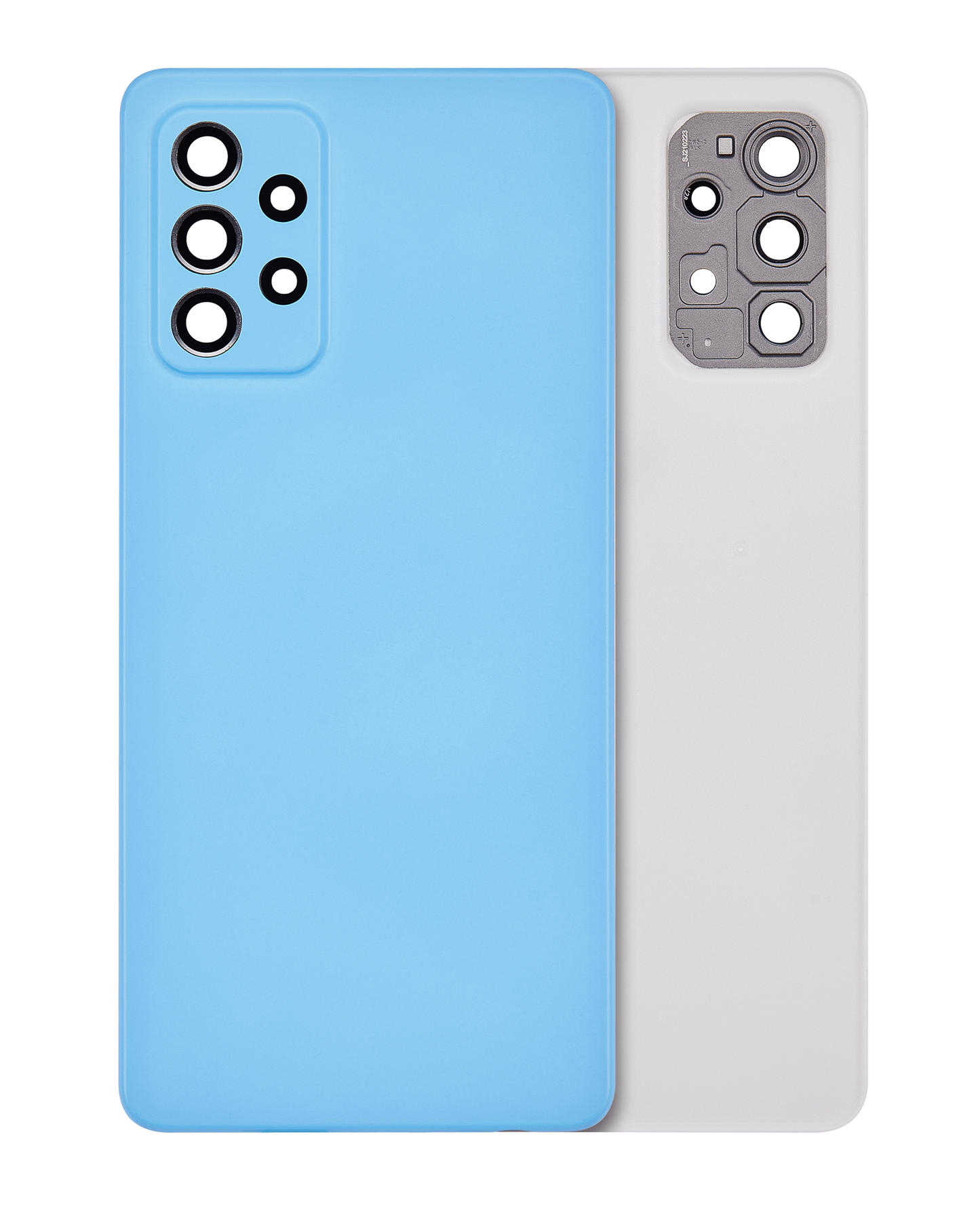 Back Cover Glass With Camera Lens For Samsung Galaxy A72 (A725 / 2021) (Service Pack) (Blue)