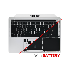 Top Case with Battery and Keyboard (ANSI US) For MacBook Pro 13" A2338 (2020) (Used OEM Pull: Grade B/C) (Space Gray)