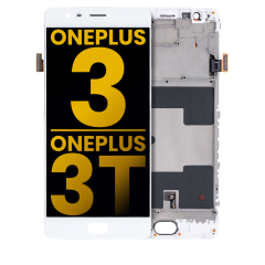 OLED Assembly With Frame For OnePlus 3 / OnePlus 3T (Refurbished) (White)