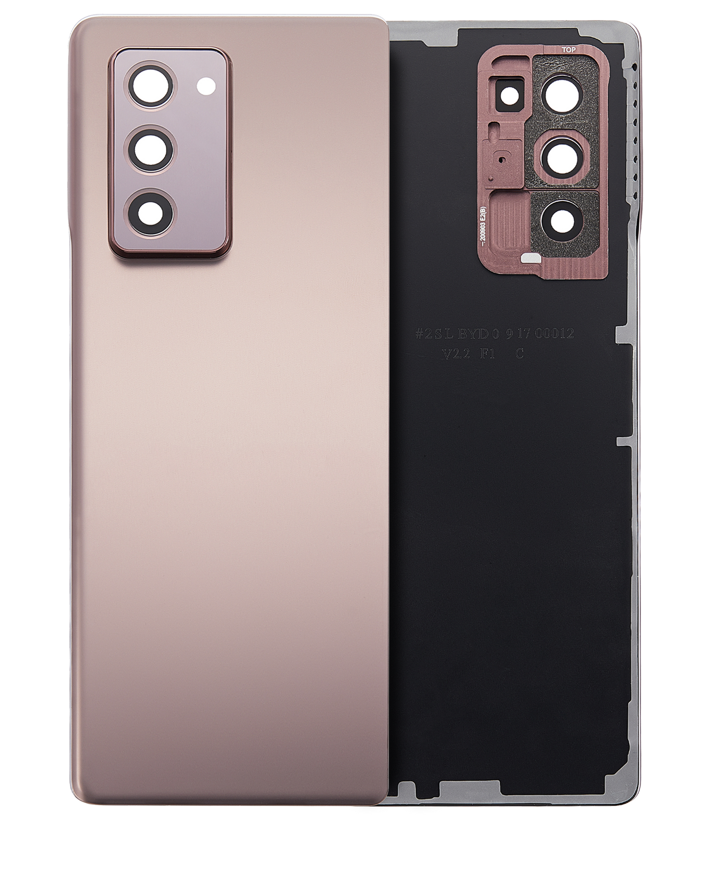 Back Cover Glass With Camera Lens For Samsung Galaxy Z Fold 2 5G (Aftermarket Plus) (Mystic Bronze)