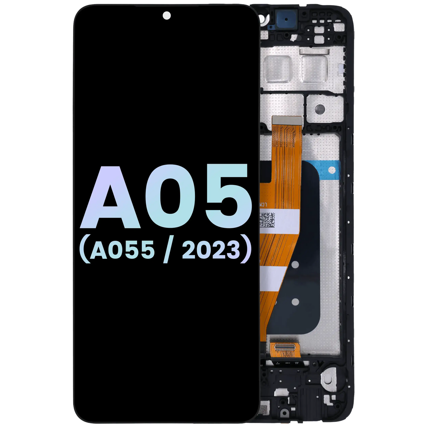 OLED Assembly With Frame Compatible For Samsung Galaxy A05 (A055 / 2023) (Service Pack) (Black)