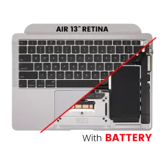 Top Case with Battery and Keyboard (ANSI US) For MacBook Air 13" A2179 (2020) (Used OEM Pull: Grade B/C) (Silver)