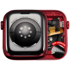 Housing Assembly Compatible For Watch Series 7 (45MM) (Used OEM Pull: Grade A) (GPS Version) (Aluminum / Red)