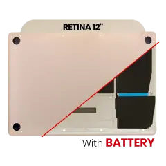 Bottom Case with Battery (A1705) For MacBook 12" A1534 (2016-2017) (Gold)