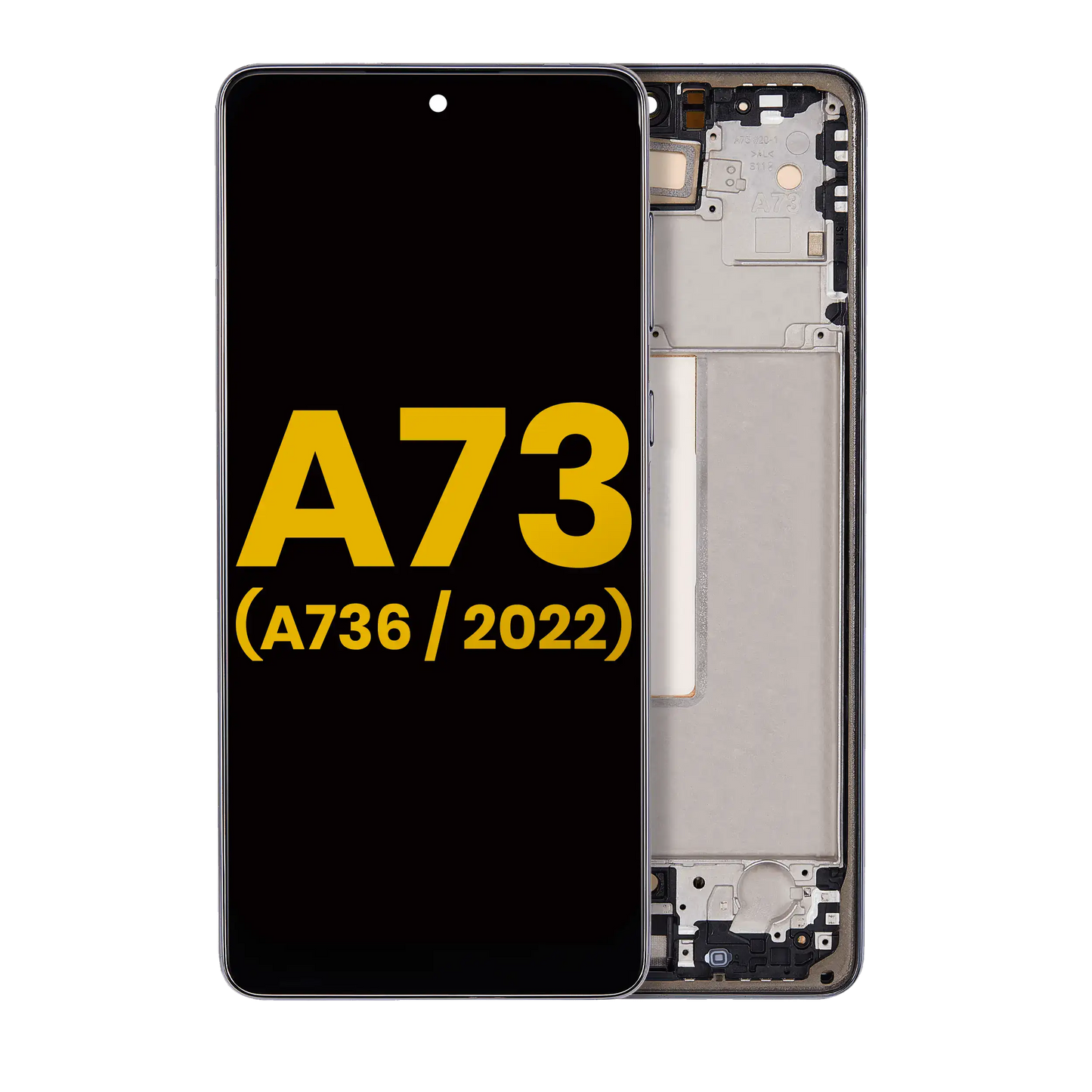 OLED Assembly With Frame For Samsung Galaxy A73 5G (A736 / 2022) (Refurbished) (Gray)