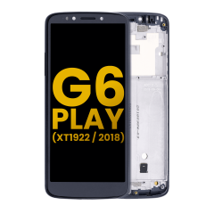 LCD Assembly With Frame For Motorola Moto G6 Play (XT1922 / 2018) (International Version) (Refurbished) (Black)