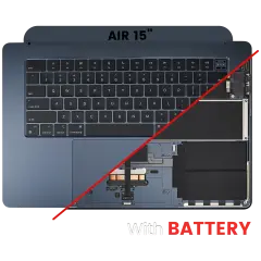 Top Case with Battery and Keyboard (ANSI US) For MacBook Air 15" A3114 (2024) (Midnight)