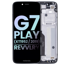 LCD Assembly With Frame For Motorola Moto G7 Play (XT1952 / 2019) / T-Mobile Revvlry (Genuine OEM) (Deep Indigo)