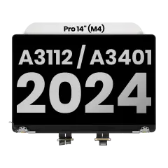 Complete LCD Display Assembly (Glossy) MacBook Pro 14" (A3112 / A3401 / A3185 / A3434) (Late 2024-Late 2025) (Used OEM Pull: Grade A) (Space Black)