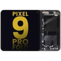 Inner OLED Assembly With Frame For Google Pixel 9 Pro Fold (Refurbished) (Obsidian)