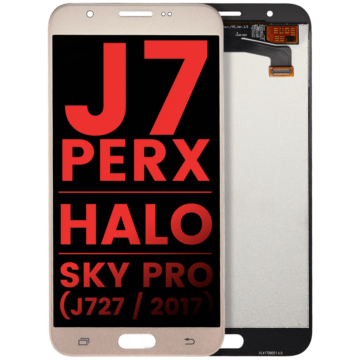 LCD Assembly Without Frame For Samsung Galaxy J7 Perx / Halo / Sky Pro (J727 / 2017) (Aftermarket Plus) (Gold)