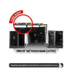 Battery (A1819) For MacBook Pro 13" A1706 (2016-2017)