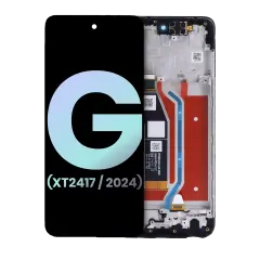 LCD Assembly With Frame For Motorola Moto G 5G (XT2417 / 2024) (Genuine OEM) (Sage Green)