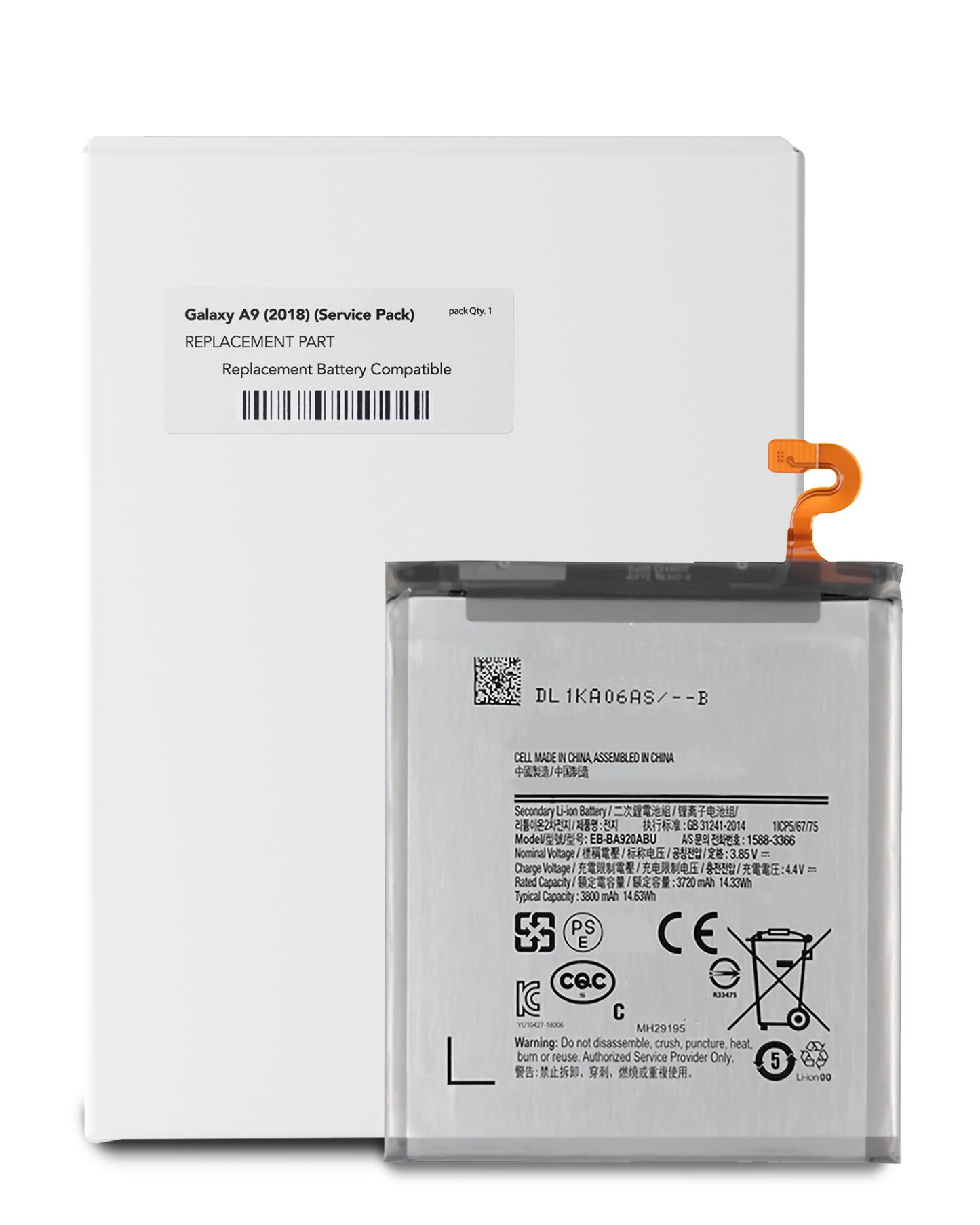 Replacement Battery For Samsung Galaxy A9 (A920 / 2018) (EB-BA920ABE) (Service Pack)