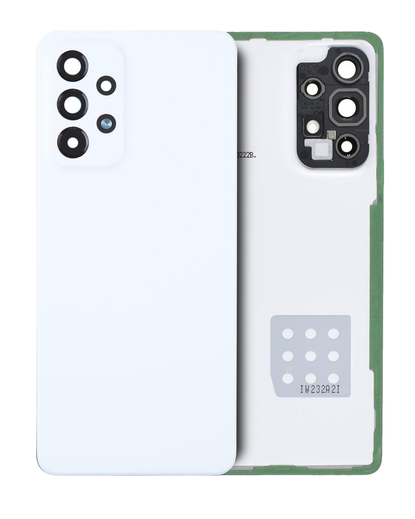Back Cover Glass With Camera Lens For Samsung Galaxy A53 5G (A536 / 2022) (Service Pack) (White)