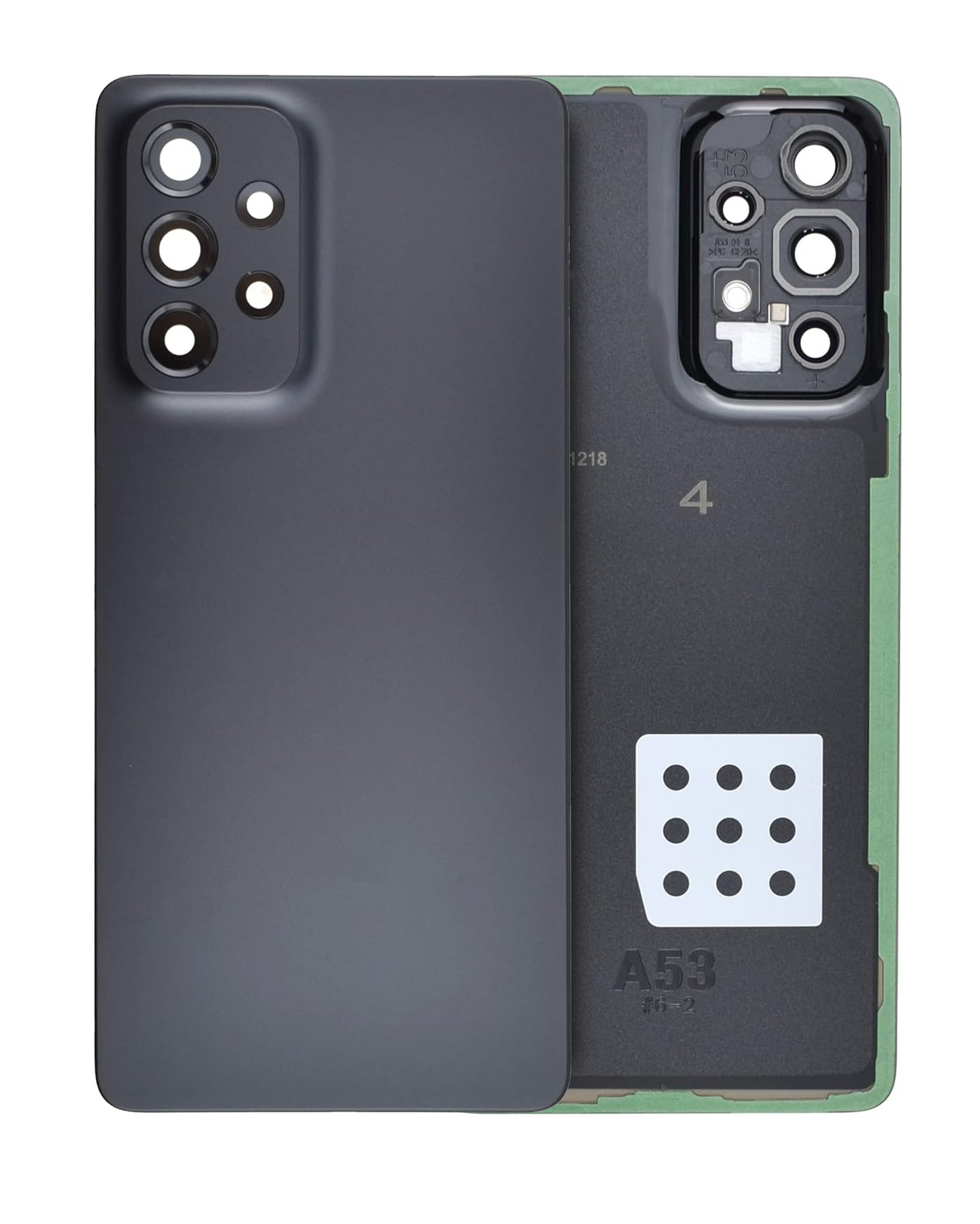 Back Cover Glass With Camera Lens For Samsung Galaxy A53 5G (A536 / 2022) (Service Pack) (Black)
