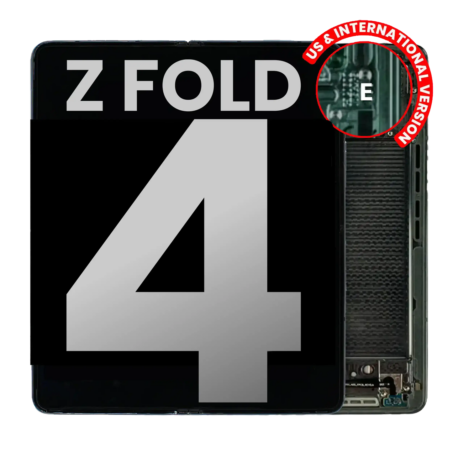 Inner OLED Assembly With Frame For Samsung Galaxy Z Fold 4 5G (US & International) (Used OEM Pull: Grade B/C) (Gray Green)