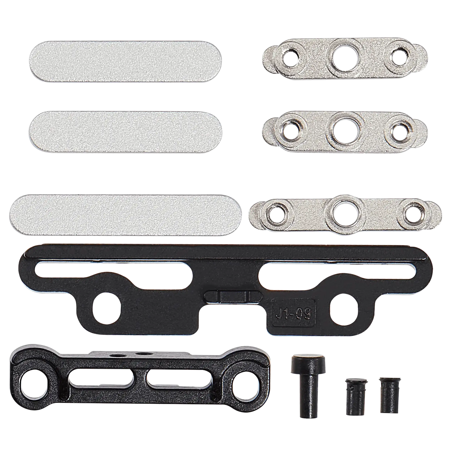 Full Button And Bracket Set For iPad Pro 11" 5th Gen (2024) / Pro 13" 7th Gen (2024) (11 Piece Set) (Silver)