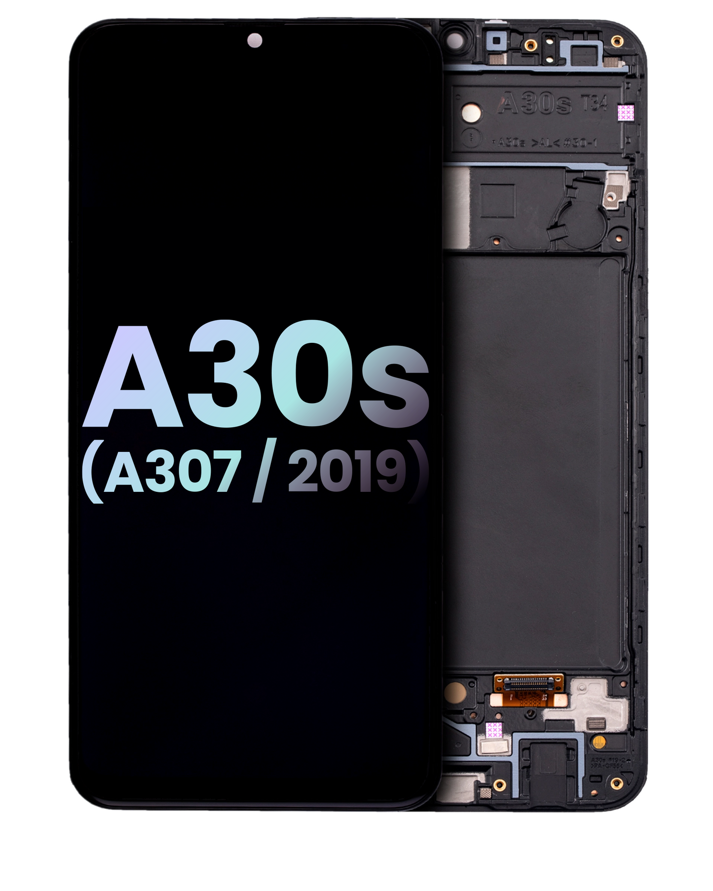 OLED Assembly With Frame For Samsung Galaxy A30s (A307 / 2019) (Service Pack) (All Colors)