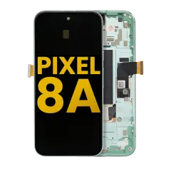 OLED Assembly With Frame (With Fingerprint Sensor ) For Google Pixel 8A (Refurbished) (Aloe)