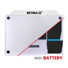 Bottom Case with Battery (A1705) For MacBook 12" A1534 (2016-2017) (Silver)