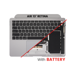 Top Case with Battery and Keyboard (ANSI US) For MacBook Air 13" A2179 (2020) (Used OEM Pull: Grade A) (Space Gray)