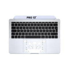 Top Case with Keyboard (ISO French) For MacBook Pro 13" A1708 (2016-2017) (Silver)