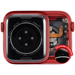 Housing Assembly Compatible For Watch Series 6 (40MM) (Used OEM Pull: Grade A) (Cellular Version) (Aluminum / Red)