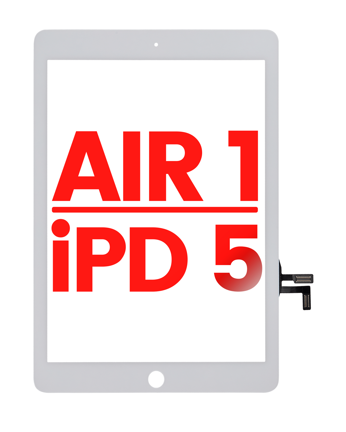 Digitizer For iPad Air 1 / iPad 5 (2017) (No Home Button Installed) (Aftermarket Plus) (White)