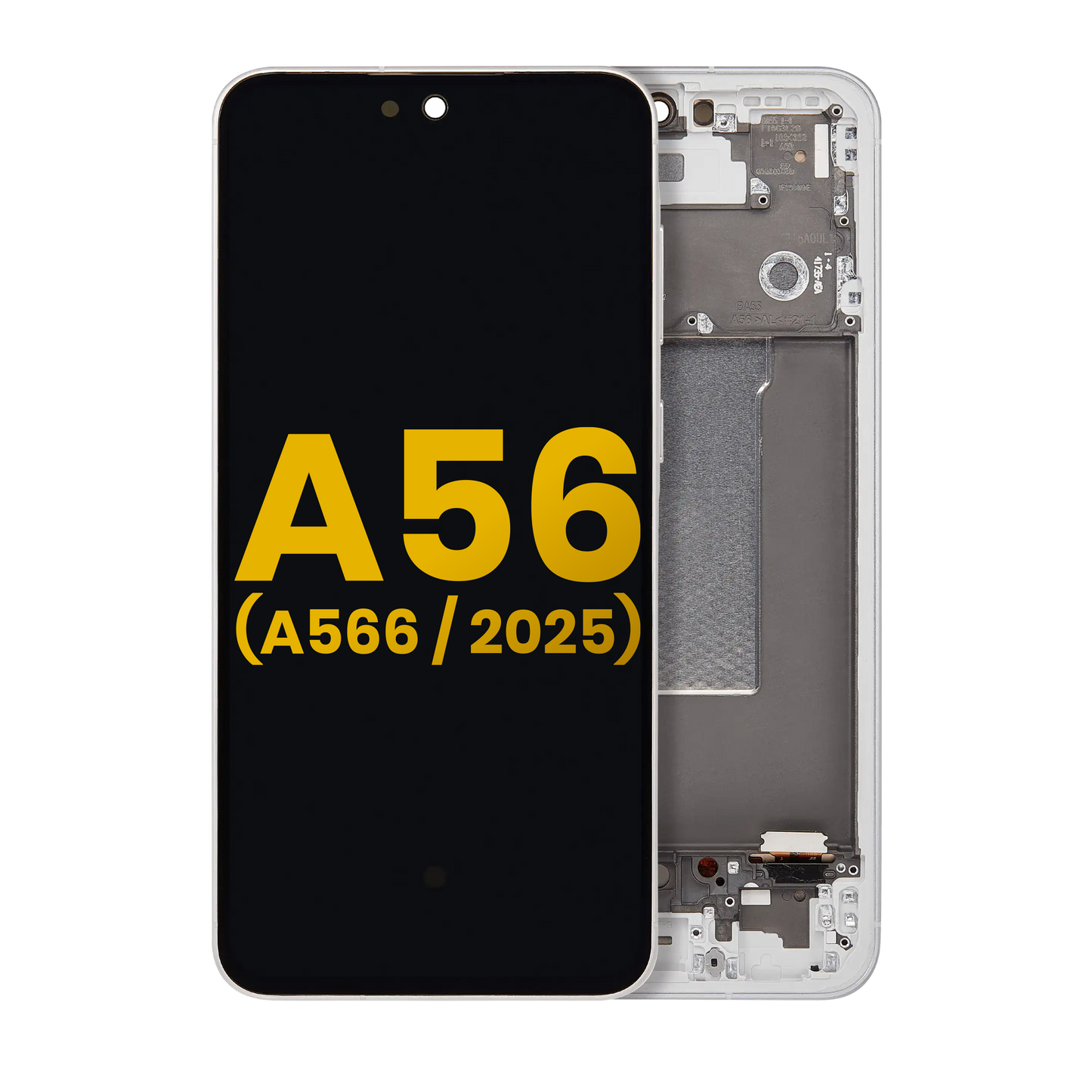 OLED Assembly With Frame For Samsung Galaxy A56 5G (A566 / 2025) (Refurbished) (Lightgray)