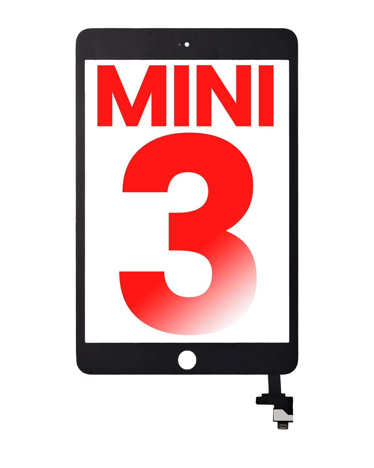 Digitizer With IC Chip For iPad Mini 3 (No Home Button Installed) (Aftermarket Plus) (Black)
