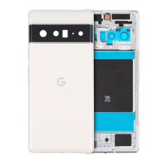 Back Housing For Google Pixel 6 Pro (Genuine OEM) (Cloudy White)