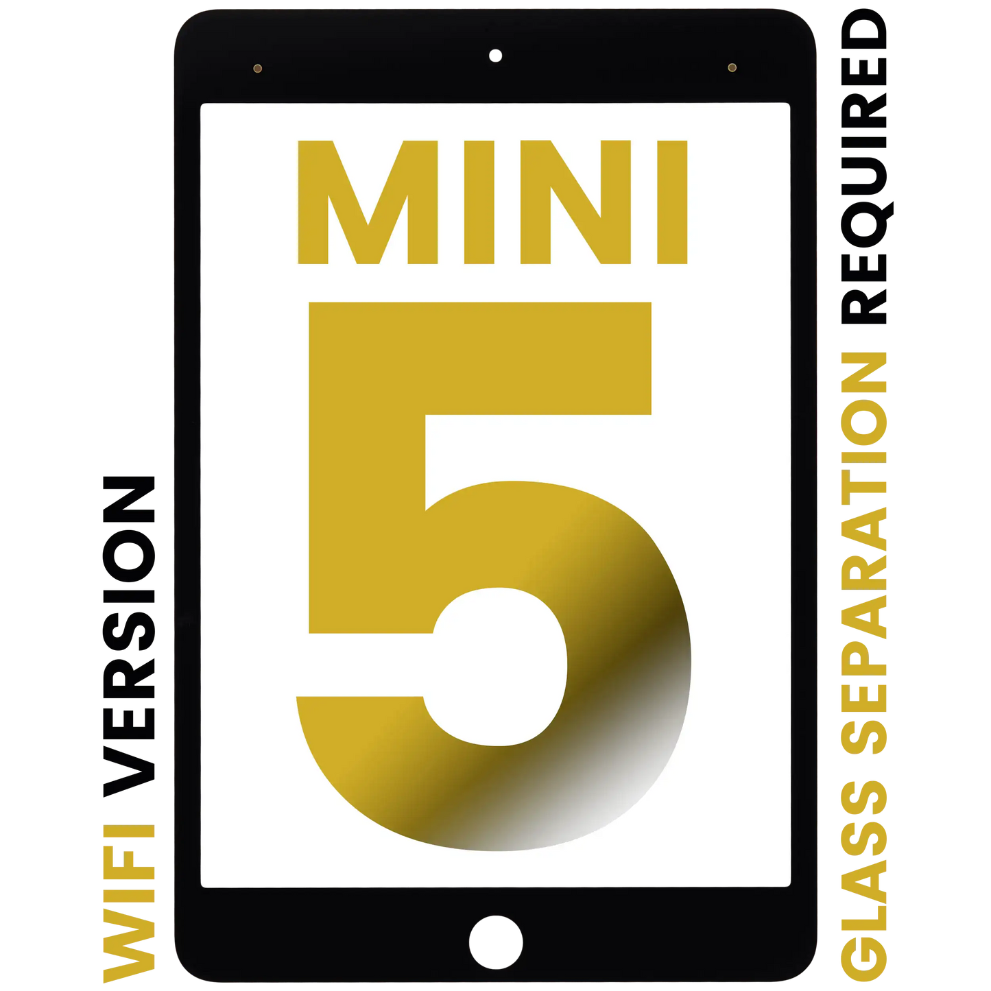 Front Glass For iPad Mini 5 (Glass Separation Required) (WiFi Only) (All Colors)