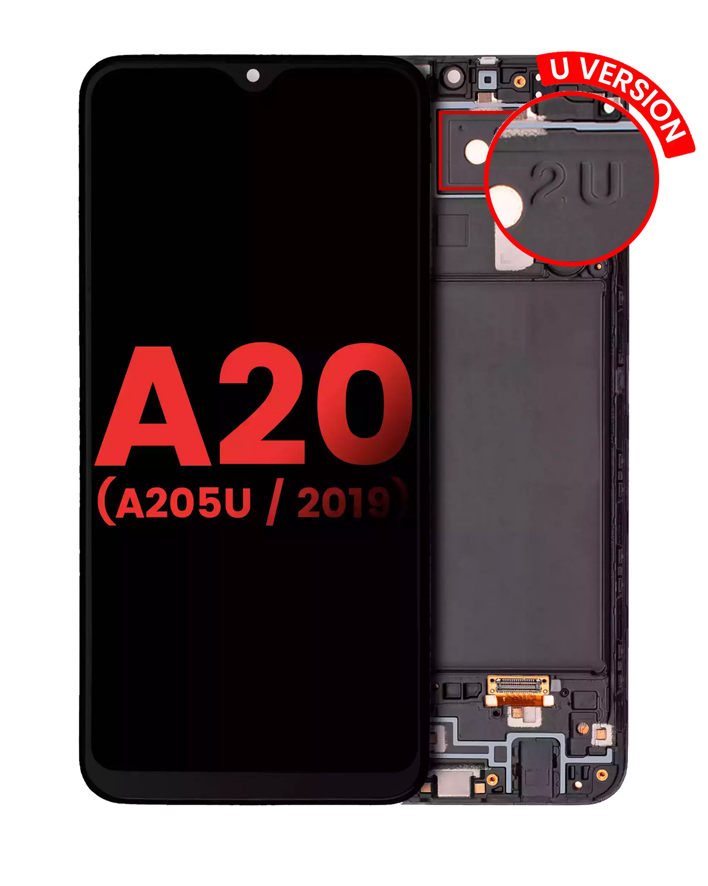 OLED Assembly With Frame For Samsung Galaxy A20 (A205U / 2019) (U Version) (Aftermarket Plus) (All Colors)
