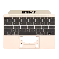 Top Case with Keyboard (ANSI US) and Microphone For MacBook 12" A1534 (2016-2017) (OEM New) (Gold)