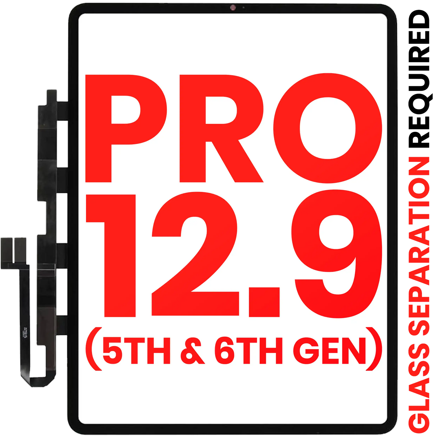 Digitizer For iPad Pro 12.9" 5th Gen (2021) / 12.9" 6th Gen (2022) (Glass Separation Required) (Aftermarket Plus) (All Colors)