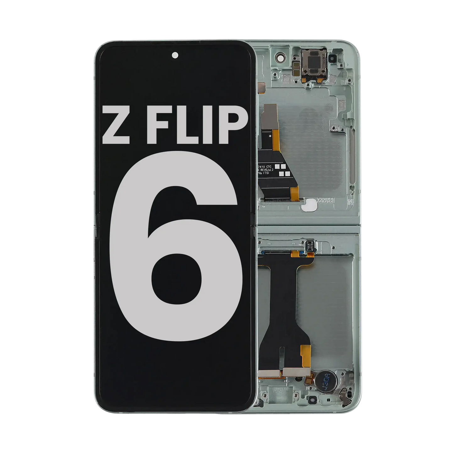 Inner OLED Assembly With Frame For Samsung Galaxy Z Flip 6 5G (US & International) (Used OEM Pull : Grade A) (Mint)