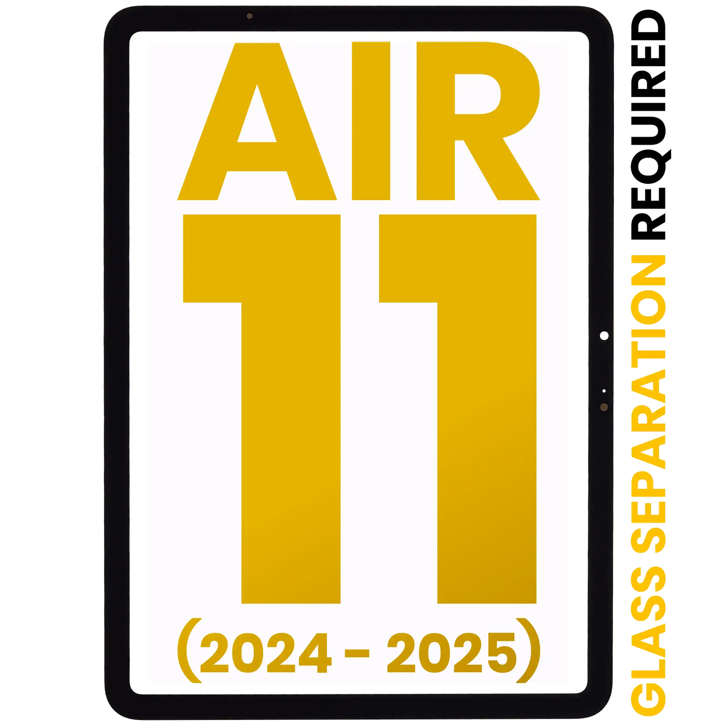 Front Glass For iPad Air 11" (2024) / Air 11" (2025) (Glass Separation Required) (Premium) (All Colors)