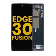 OLED Assembly With Frame For Motorola Moto Edge 30 Fusion (XT2243 / 2022) (Refurbished) (Cosmic Gray)