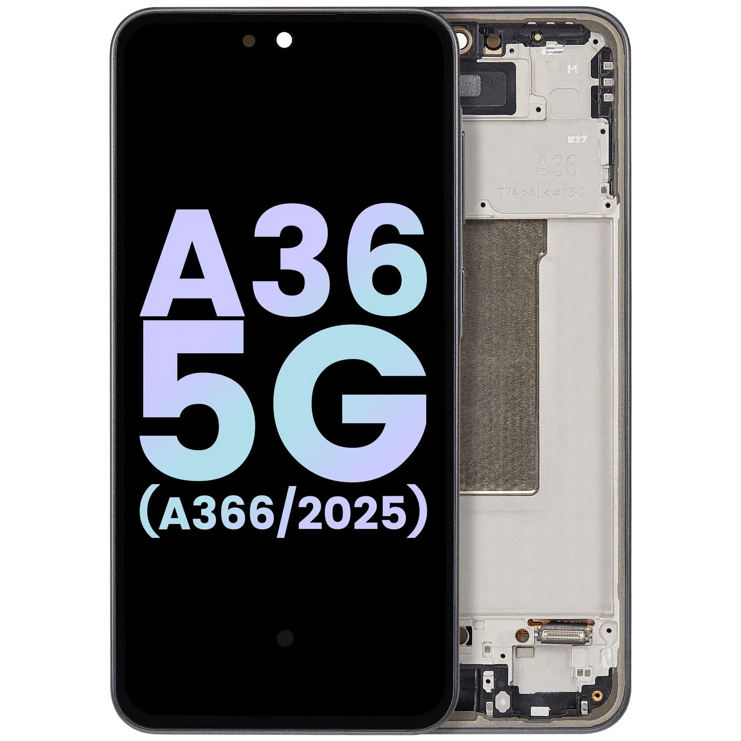 OLED Assembly With Frame For Samsung Galaxy A36 5G (A366 / 2025) (Service Pack) (Black)