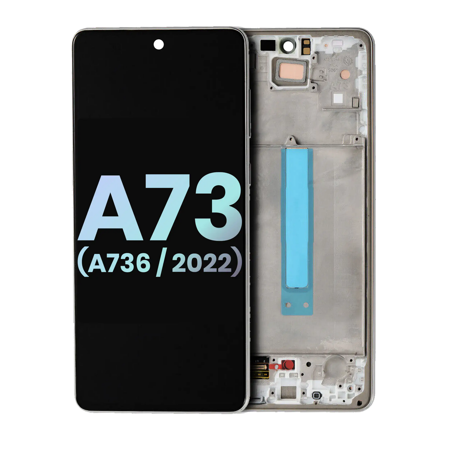 Oled Assembly With Frame For Samsung Galaxy A73 5G (A736 / 2022) (Service Pack) (Gray)