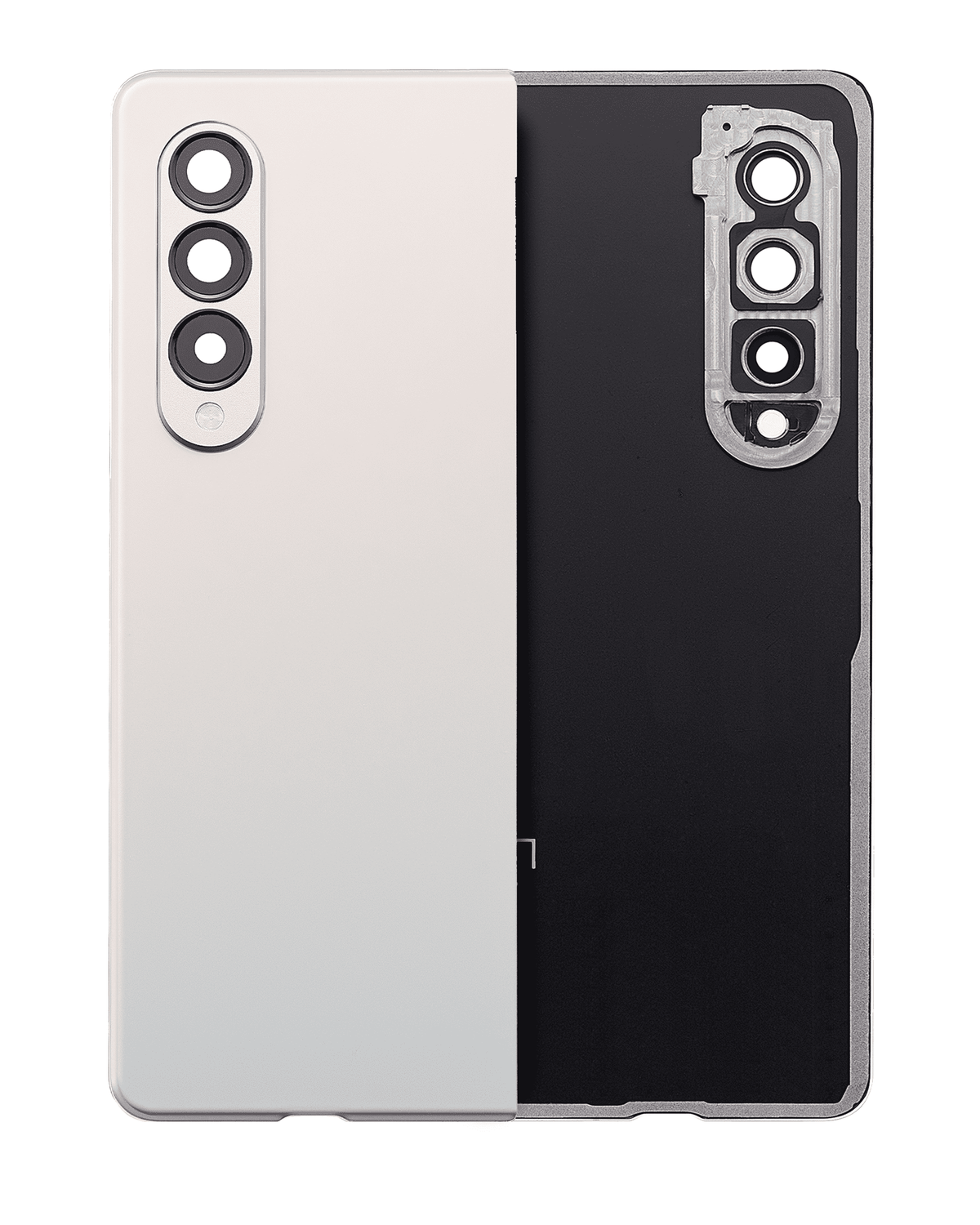 Back Cover Glass With Camera Lens For Samsung Galaxy Z Fold 3 5G (Premium) (Phantom Silver)
