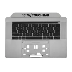 Top Case with Keyboard (ANSI US) For MacBook Pro 15" A1707 (2016-2017) (Used OEM Pull: Grade A) (Space Gray)
