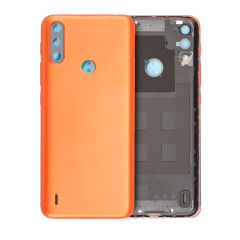 Back cover Glass For Motorola Moto E7 Power (XT2097-6 / 2021) (Coral Red)