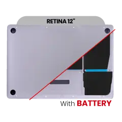 Bottom Case with Battery (A1705) For MacBook 12" A1534 (2016-2017) (Space Gray)