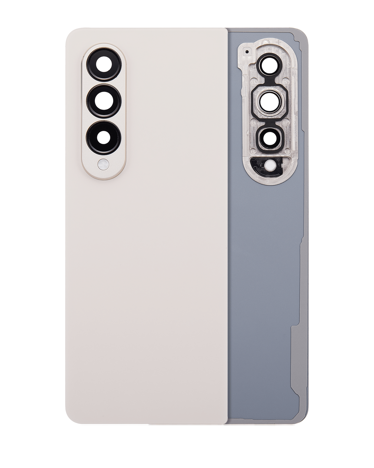 Back Cover Glass With Camera Lens For Samsung Galaxy Z Fold 4 (Service Pack) (Beige)