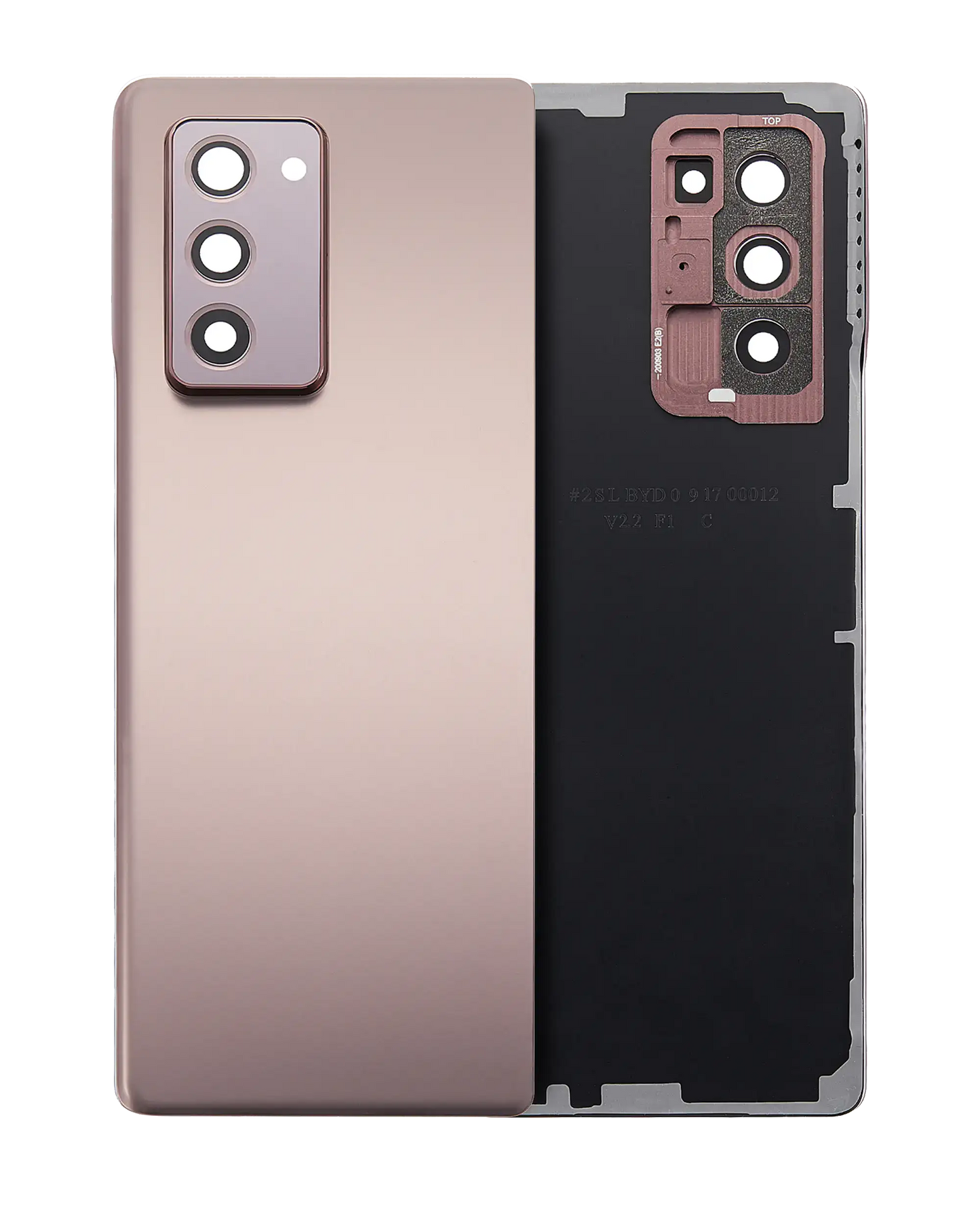 Back Cover Glass With Camera Lens For Samsung Galaxy Z Fold 2 5G (Service Pack) (Mystic Bronze)